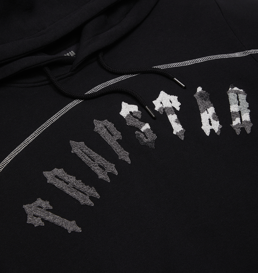 Trapstar London Irongate Chenille Arch Hooded Tracksuit - Black/Grey ...