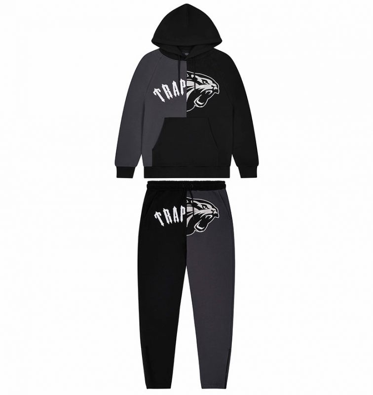 Trapstar London Arch Shooters Hoodie Tracksuit - Black - Trapstar 